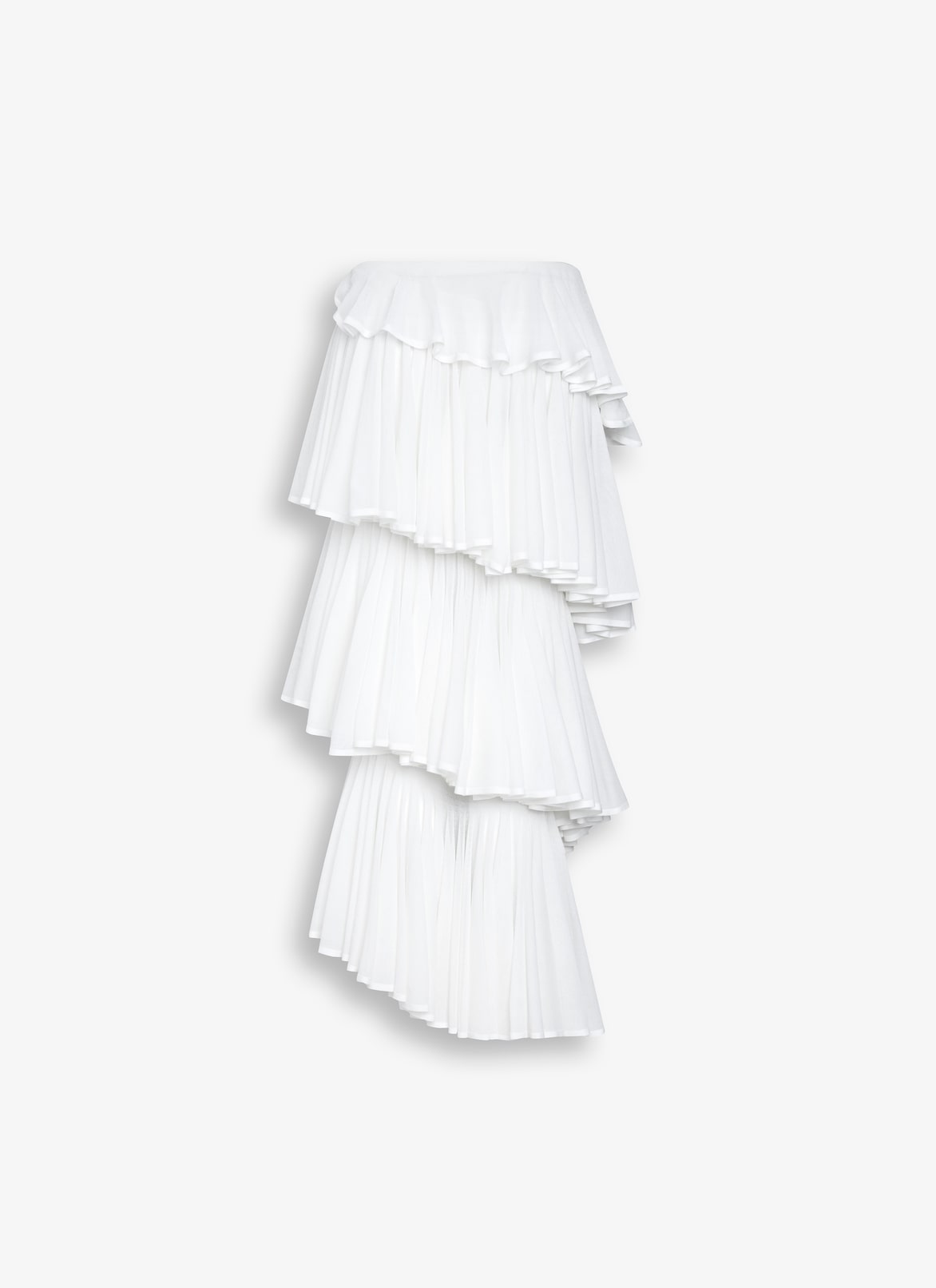 KNIT SPIRAL SKIRT ALAÏA WHITE  KNIT SPIRAL SKIRT